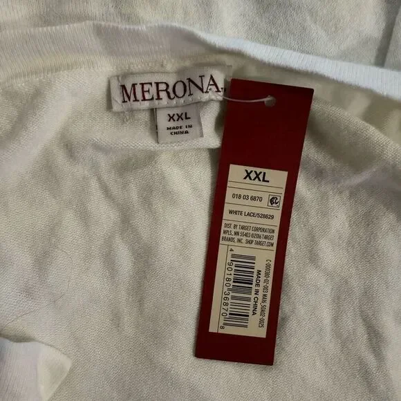 Merino white floral cardigan XXL new with tags! - Picture 3 of 3